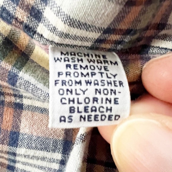 VTG Ralph Lauren MCMEEL Cotton Plaid Button Down Shirt S/S Lightweight Soft Sz L - Picture 7 of 8